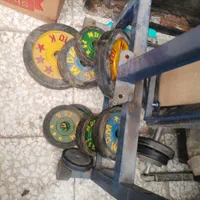 میز پرس سینه با لوازم|تجهیزات ورزشی|قرچک, باقرآباد|دیوار