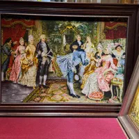 تابلو فرش دستباف طرح مجلس عشق