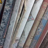 فرش پرگل سورمه ای