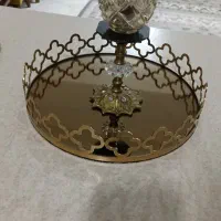 سینه آینه ای و جا شمعی پایه برنز