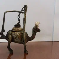 چراغ شتر برنجی سنگین و قدیمی
