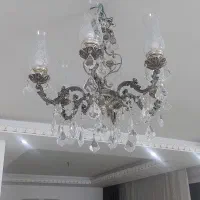 لوستر برنز،با لعاب آب نقره،حباب دار|لوستر و چراغ آویز|خمینی‌شهر, |دیوار