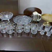 استکان لب طلایی شیرینی خوری میوه خوری قوری