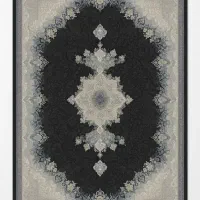 فرش ماشینی طرح سنتی ابریشم‌نما  1.5 × 2.5 متر