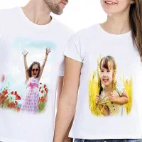 چاپ روی تیشرت سفید و رنگی