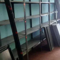 58 متر قفسه فلزی پیچ مهره ای طوسی انباری استوک