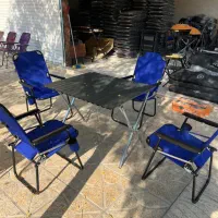 مرکز صندلی میز تاشو‌ مسافرتی سوئدی میز الومینیوم