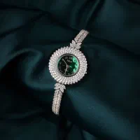 ساعت نقره موتور سبز زمردی موتور ژاپن میوتا ضد آب۸۳|بدلیجات|تبریز, |دیوار