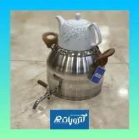 ست کتری و قوری یونیک دسته طرح چوب