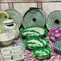 طبگ و وسایل حصیری با عکس بچهاتون