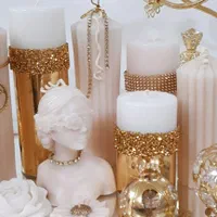 شمع سفیدباتزیینات زیبا|صنایع دستی و سایر لوازم تزئینی|مشهد, آزادشهر|دیوار