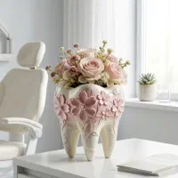 گلدون طرح دندون برای دندون پزشک ها