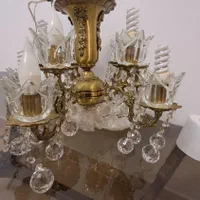 لوستر ۱۰شعله برنجی اصل.