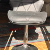 صندلی کانتر چرم مشکی