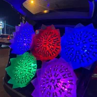 دسته گل و چراغ خواب پروانه ای