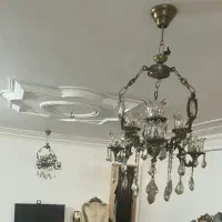 لوستر  سه شاخه در حد نو برنز|لوستر و چراغ آویز|گنبد کاووس, |دیوار