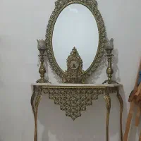 آینه وشمعدان وساعت برنز