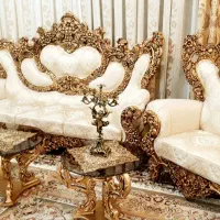 مبل سلطنتی ۹نفره بشدت آک کاملامناسب جهیزیه