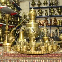 کل ست 20تکه سماور ذغالی همه روهم ALL زغالی B برنجی|سماور، چای‌ساز، قهوه‌ساز|اصفهان, باتون|دیوار