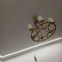 لوستر ۶شاخه مدرن آبکاری شده طلایی و دیوارکوب