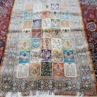 قالیچه ابریشم ماشینی زرنیم آکبند ونو