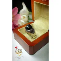 انگشتر عقیق جزع یمنی