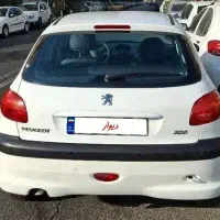 206 سفید کم کار بدون رنگ|خودرو سواری و وانت|تهران, کوی بیمه|دیوار