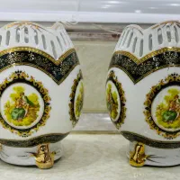 تعدادی ظروف آنتیک دنسی و سورمه ای نو (چک چهارماهه)|صنایع دستی و سایر لوازم تزئینی|یزد, |دیوار