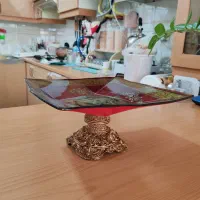 شیرینی خوری جنس شیشه ای طرح دار