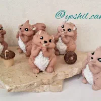 سنجابای بامزه باسنگ مصنوعی|مجسمه، تندیس، ماکت|اردبیل, |دیوار