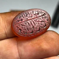 تعدادی عقیق کلکسیونی کهنه مال حکاکی چپ نویس