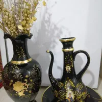 لگن و گلاب پاش شیشه ای