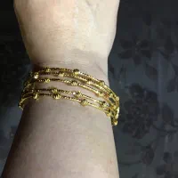 دست بند آبکاری طلا رنگ ثابت ضد حساسیت