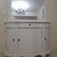 میز نهارخوری وآینه کنسول چوبی و آینه قدی|میز و صندلی غذاخوری|پرند, فاز ۶|دیوار