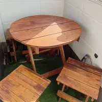 میز و نیمکت تاشو  بالن و باغ  چوبی|صندلی و نیمکت|کرج, گلشهر|دیوار