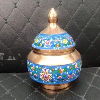 قندان مس و پرداز|ظروف سرو و پذیرایی|اصفهان, ارداجی|دیوار