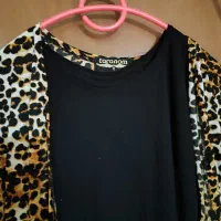 مانتو دو تیکه پلنگی جنس غواصی|لباس|سمنان, |دیوار