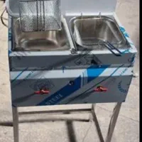 سرخ کن دو لگنه استیل