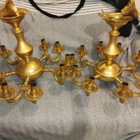 لوستر ده شاخه آبکاری طلا