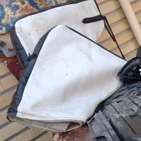 طلق موتور بهمراه دستکش موتور و سایبان|قطعات یدکی و لوازم جانبی|قم, باجک یک|دیوار