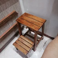 چهارپایه تاشو چوبی چندکاره نو