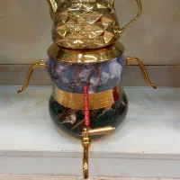 کتری قوری استیل شیر دار کف چدن طرح سنگی