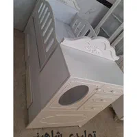 مدل گل پنج پر سرویس چوب نوزاد سیسمونی|تخت و صندلی بچه|مشهد, خواجه ربیع|دیوار