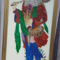 کوزه قدیمی مرتبویی تابلو نقاشی قهوه خانه قدمت بالا