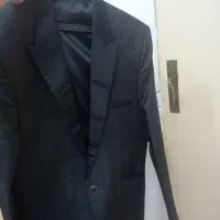 کت تک مردانه مشکی طرح دار
