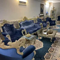 مبل استیل ۹ نفره + میز ناهارخوری ۶ نفره ست|مبلمان خانگی و میز عسلی|کاشان, ۲۲ بهمن|دیوار