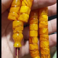 تسبیح کهربا پرتقالی