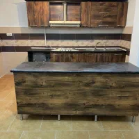 کابینت ام دی اف ۶متری به همراه هود و گاز و سینک|آب‌چکان و نظم‌دهنده ظروف|کوچصفهان, |دیوار