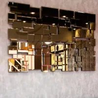 آینه لوزی دکوراتیو