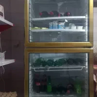 یخچال مغازه‌ای ایستاده دو درب شیشه‌ای  کاملا نو